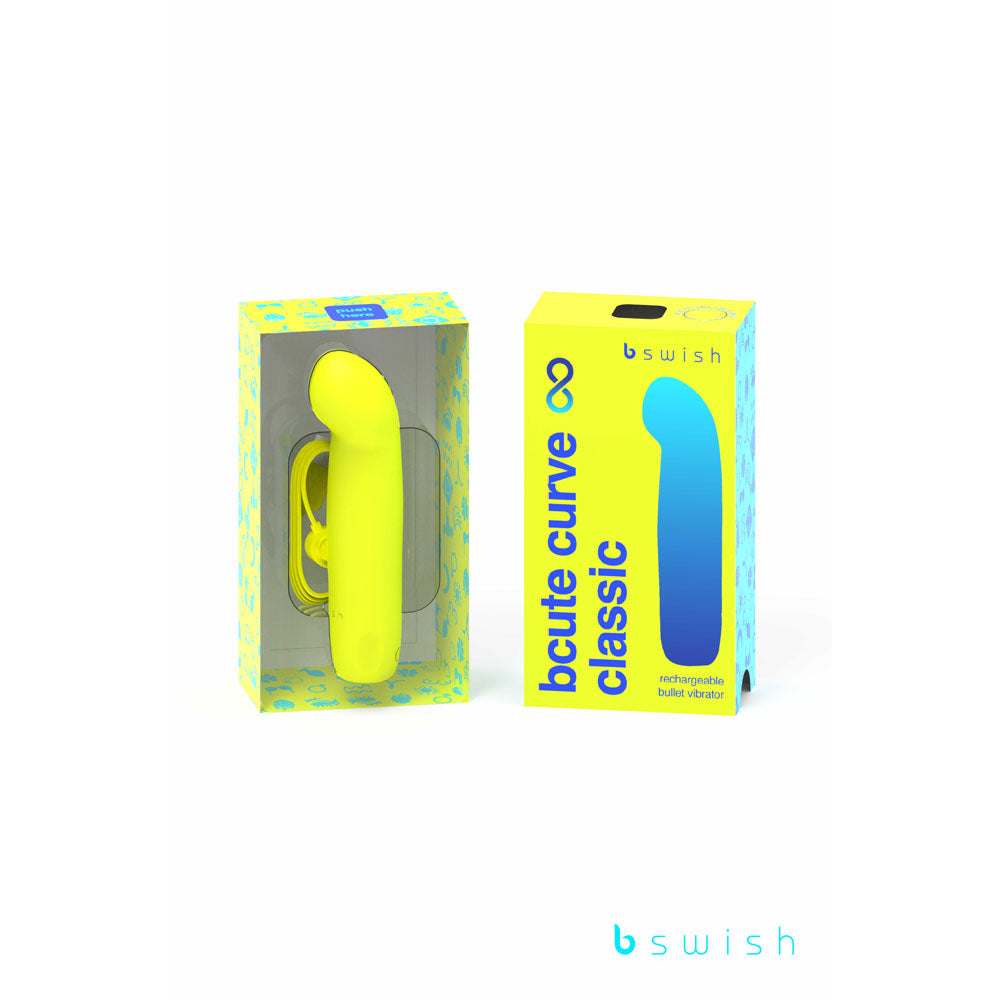 Bswish Bcute Curve Infinite Classic Citrus Yellow 10cm USB Rechargeable Vibrator