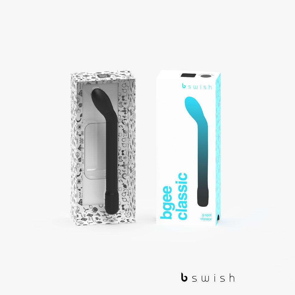 B Swish Bswish Bgee Classic Black 7" Magic Wand G-Spot Vibrator