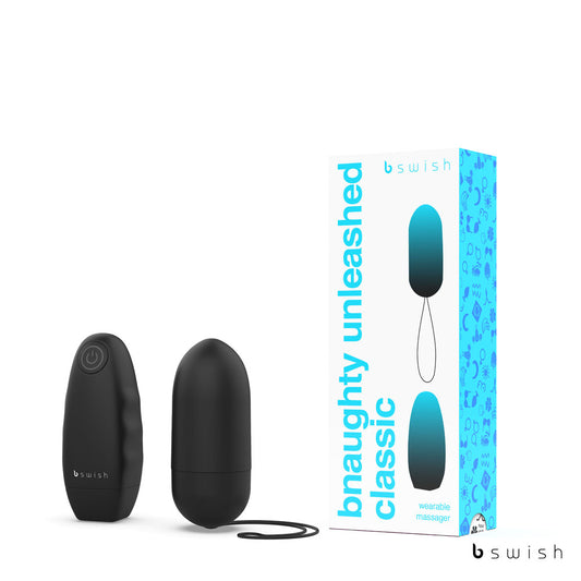 B Swish Bswish Bnaughty Classic Unleashed Black 7.6cm Bullet w Wireless Remote