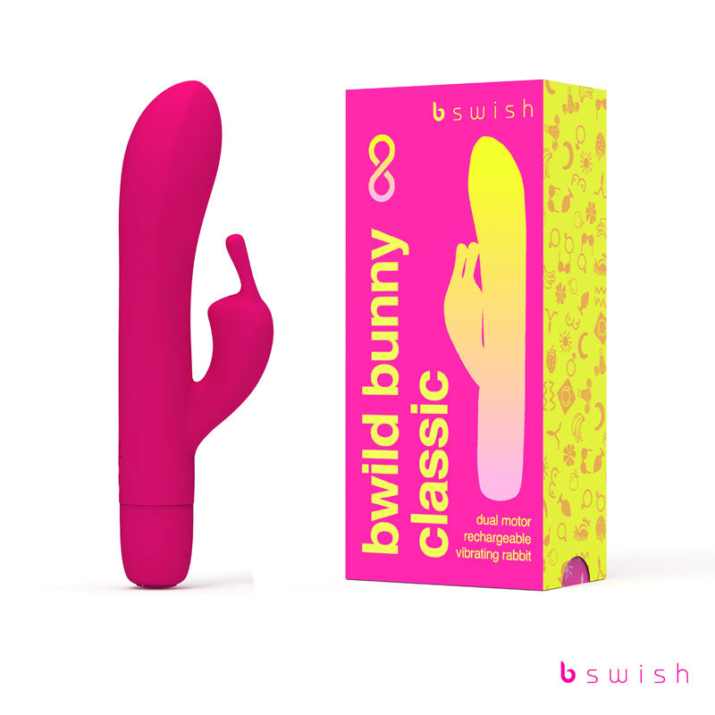 B Swish Bwild Classic Bunny Infinite - Sunset Pink 15.2cm USB Rabbit Vibrator