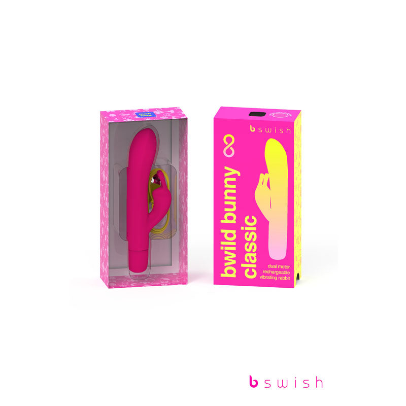 B Swish Bwild Classic Bunny Infinite - Sunset Pink 15.2cm USB Rabbit Vibrator