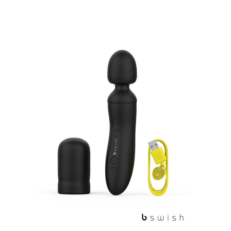 B Swish Bthrilled Premium - Noir - Black 21cm USB Rechargeable Massage Wand