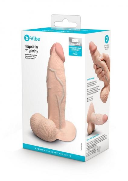 COTR | B-Vibe Slipskin Realistic Silicone Dildo - 7" Girthy Cream