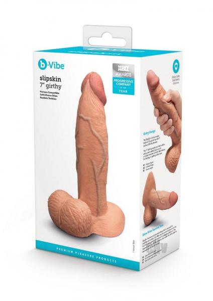 COTR | B-Vibe Slipskin Realistic Silicone Dildo - 7" Girthy Mocha