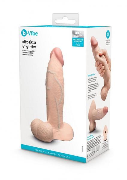 COTR | B-Vibe Slipskin Realistic Silicone Dildo - 8" Girthy Cream