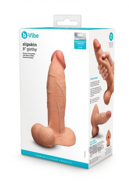 COTR | B-Vibe Slipskin Realistic Silicone Dildo - 8" Girthy Mocha