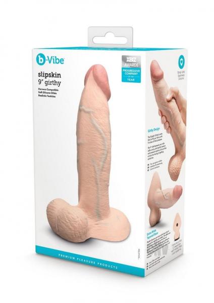 COTR | B-Vibe Slipskin Realistic Silicone Dildo - 9" Girthy Cream