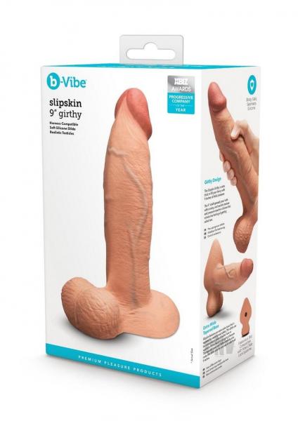 COTR | B-Vibe Slipskin Realistic Silicone Dildo - 9" Girthy Mocha