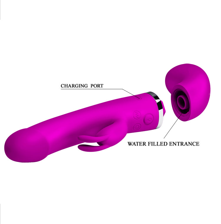 Pretty Love Henry Squirting Rabbit Vibrator Purple