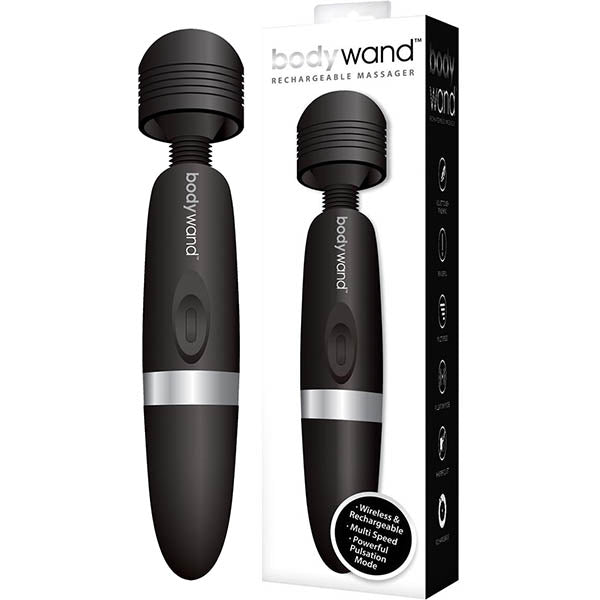 Bodywand Black Rechargeable Massage Wand Vibrator