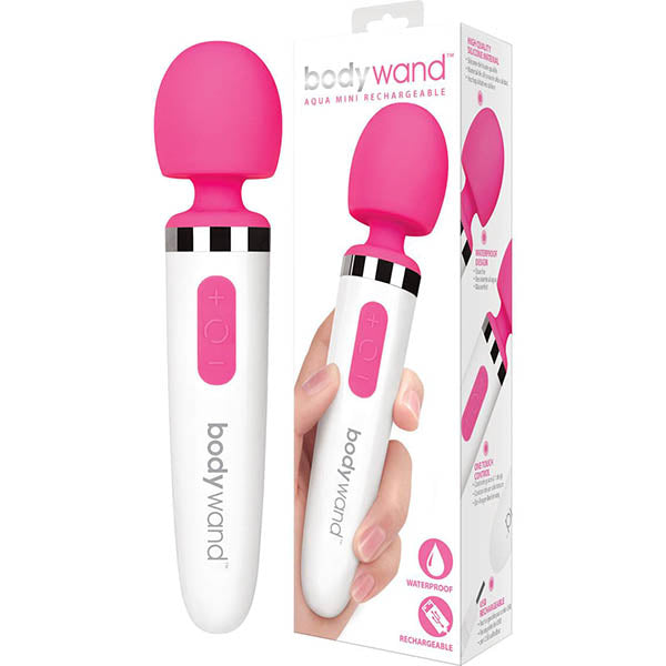 Bodywand Aqua Mini Pink/White USB Rechargeable Massager Wand Vibrator