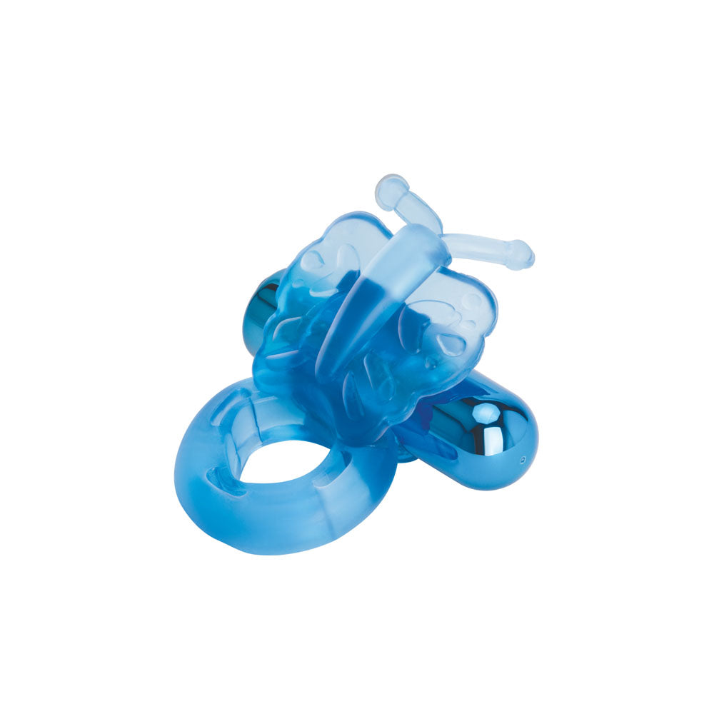 Bodywand Rechargeable Butterfly Ring - Blue USB Rechargeable Vibrating Cock Ring