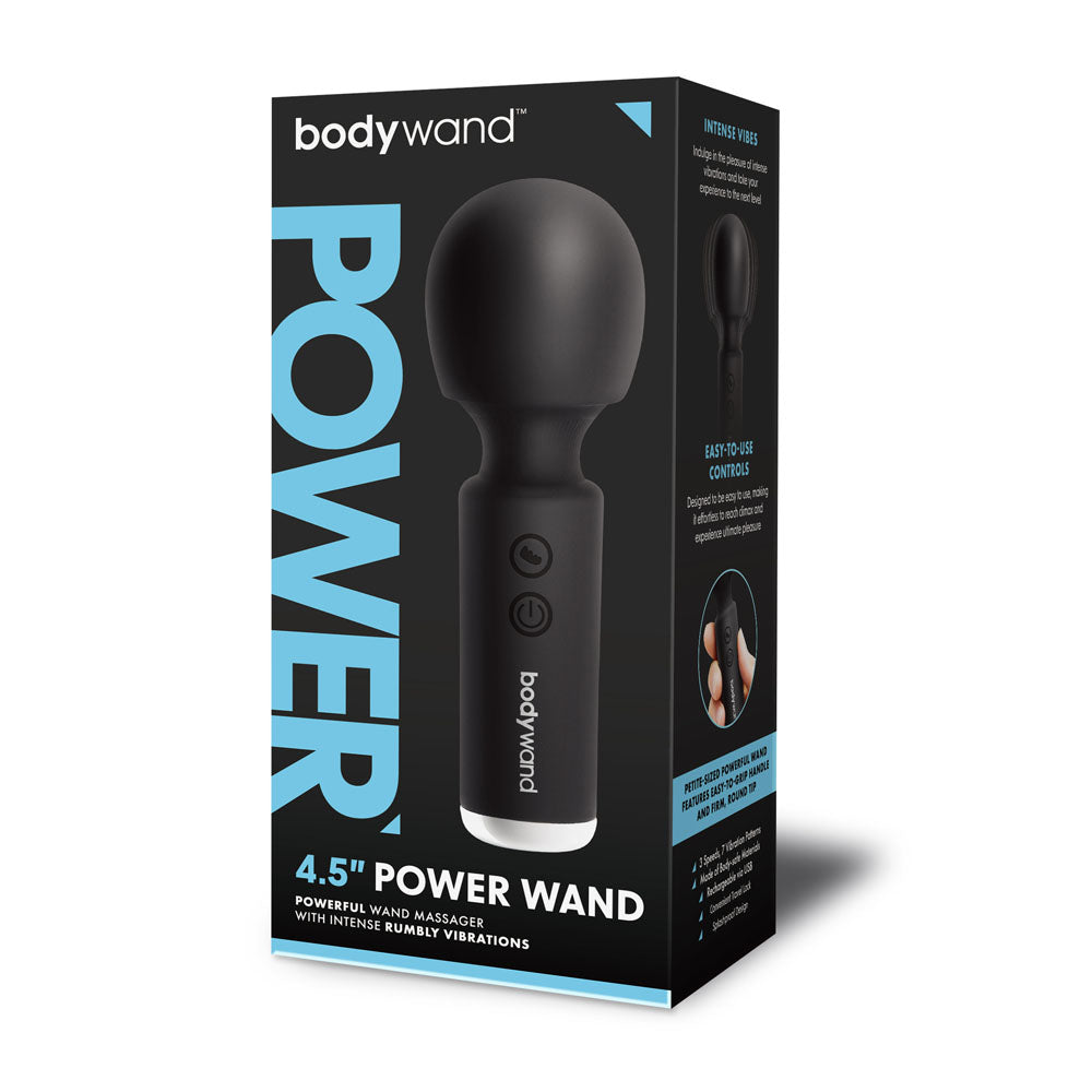 Bodywand 4.5" Power Wand Black 11.4cm USB Rechargeable Massager Wand Vibrator