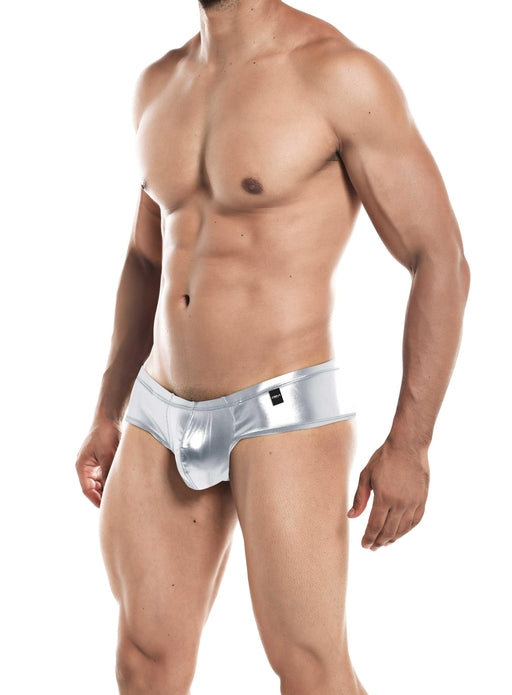 CUT4MEN High Cut Cheeky Brief Silver Size S/M/L/XL