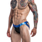 CUT4MEN Desire Jockstrap Blue Leatherette Size S/M/L/XL