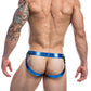 CUT4MEN Desire Jockstrap Blue Leatherette Size S/M/L/XL