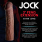 Curve Toys | JOCK Extra Long 3" Penis Extension Sleeve - Dark