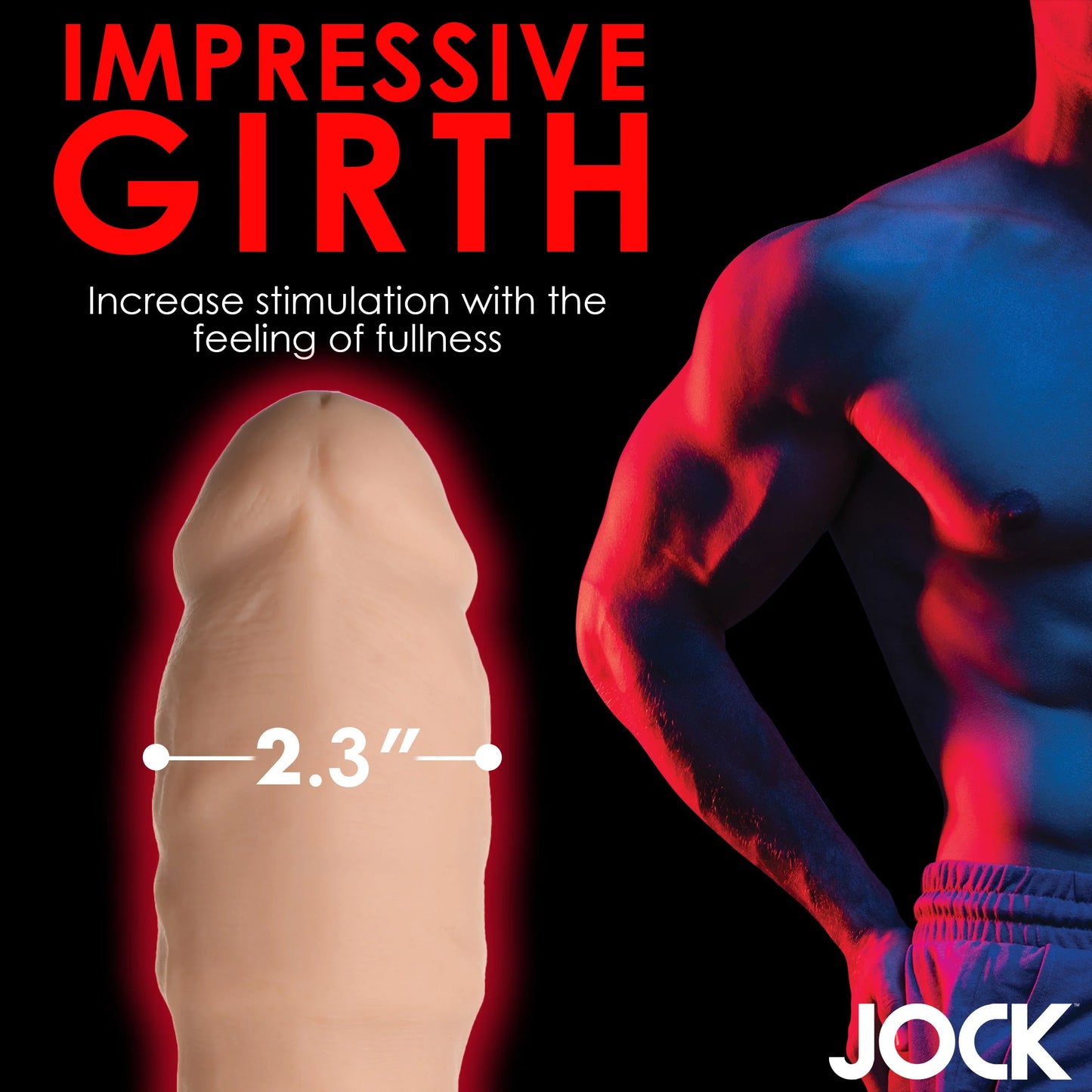 Curve Toys | JOCK Extra Thick 2" Penis Extension Sleeve - Light