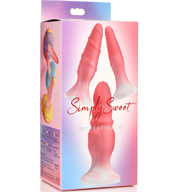 Curve Toys | Simply Sweet Silicone Butt Plug Set - Pink