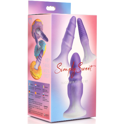 Curve Toys | Simply Sweet Silicone Butt Plug Set - Purple