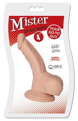 Curve Toys | Mister Up All Night - Vanilla 4" Dildo