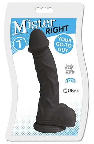 Curve Toys | Mister Right - Midnight 7" Dildo