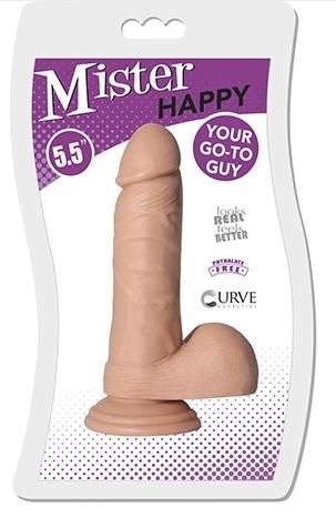 Curve Toys | Mister Happy - Vanilla 5.5" Dildo