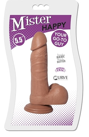 Curve Toys | Mister Happy - Caramel 5.5" Dildo