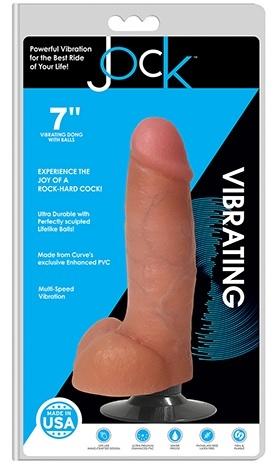 Curve Toys | Jock 7" Vibrating Dong With Balls Vanilla