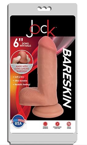 Curve Toys | Jock 6" Bareskin Dong With Balls Vanilla