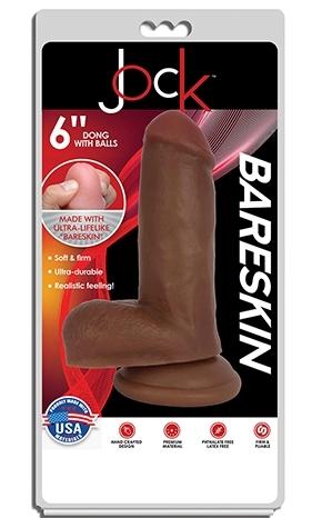 Curve Toys | Jock 6" Bareskin Dong With Balls Latte