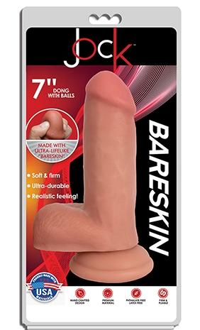 Curve Toys | Jock 7" Bareskin Dong With Balls Vanilla