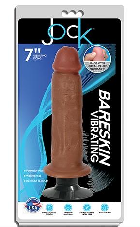 Curve Toys | Jock 7" Bareskin Vibrating Dong No Balls Latte