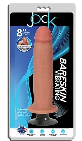 Curve Toys | Jock 8" Bareskin Vibrating Dong No Balls Vanilla