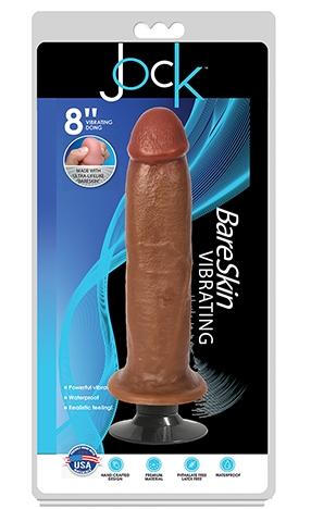 Curve Toys | Jock 8" Bareskin Vibrating Dong No Balls Latte