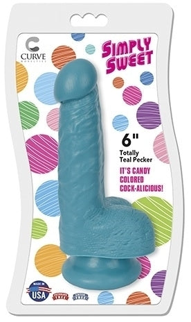 Curve Toys | Simply Sweet 6" Totally Teal Pecker