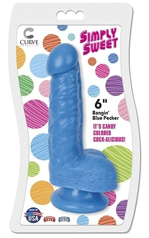 Curve Toys | Simply Sweet 6" Bangin' Blue Pecker