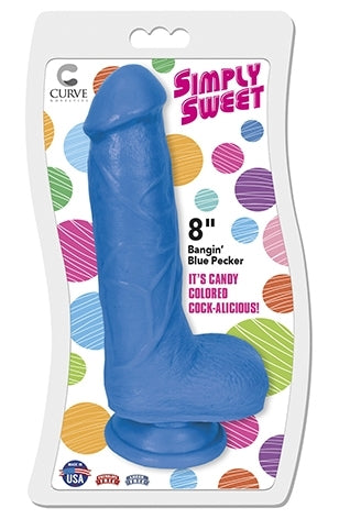 Curve Toys | Simply Sweet 8" Bangin' Blue Pecker