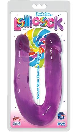 Curve Toys | Lollicock Sweet Slim Double Dipper Dildo Grape