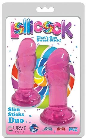 Curve Toys | LolliCock 4.25" Slim Sticks Duo Grape Ice Dildo Dong