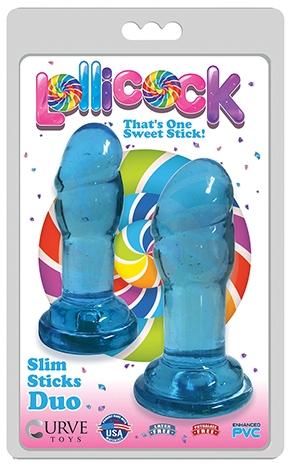 Curve Toys | LolliCock 4.25" Slim Sticks Duo Berry Ice Dildo Dong