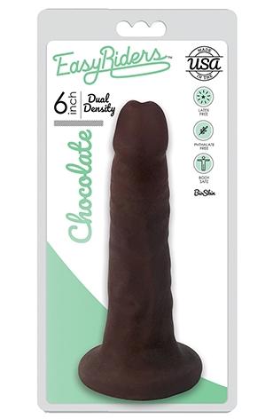 Curve Toys | Easy Riders 6" Slim Bioskin Dong Chocolate