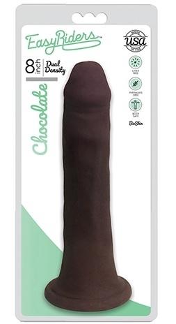 Curve Toys | Easy Riders 8" Slim Bioskin Dong Chocolate