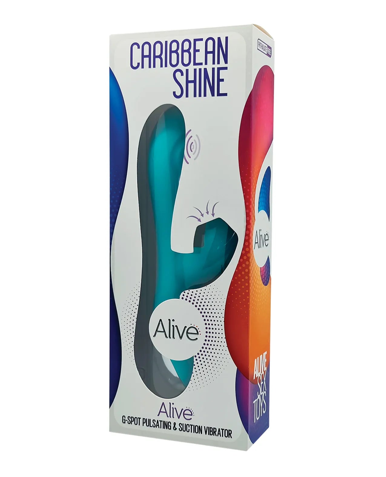 Adrien Lastic Alive Caribbean Shine G-Spot Pulsating & Suction Vibrator Teal