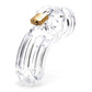 CB-X The Curve Chastity 3.75" Cock Cage Kit - Clear