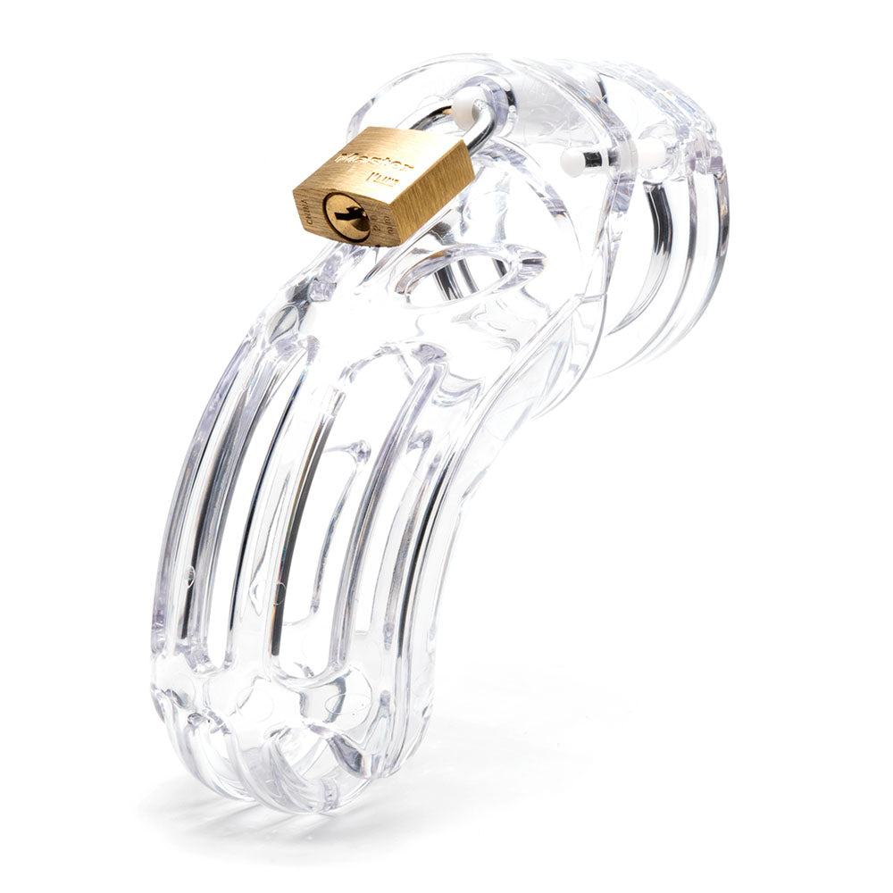 CB-X The Curve Chastity 3.75" Cock Cage Kit - Clear