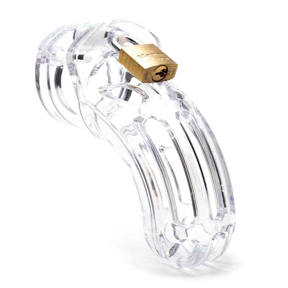 CB-X The Curve Chastity 3.75" Cock Cage Kit - Clear