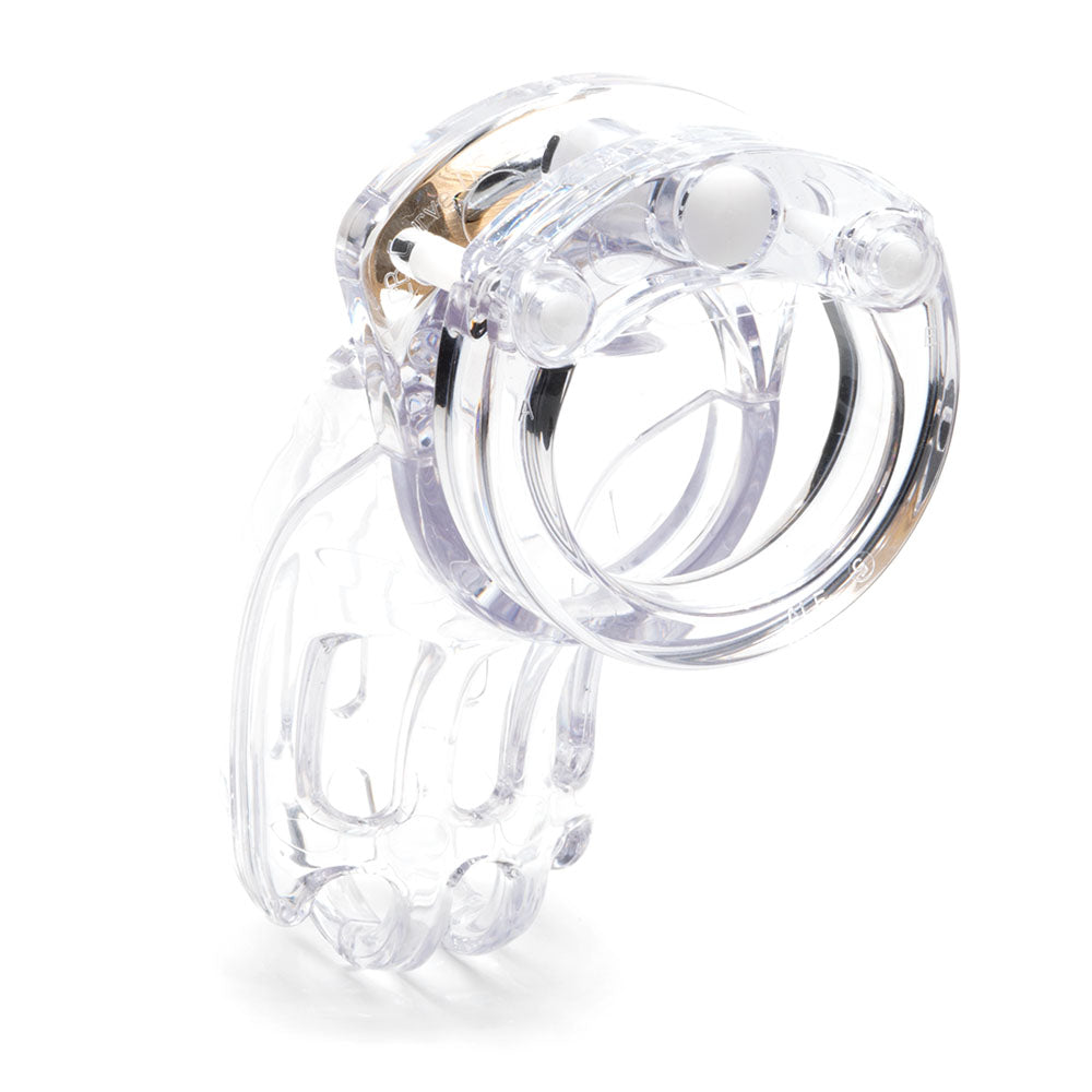 CB-X The Curve Chastity 3.75" Cock Cage Kit - Clear