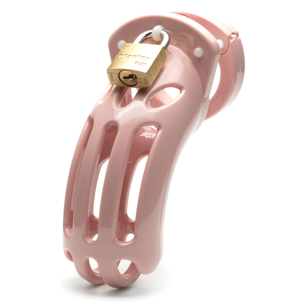 CB-X The Curve Chastity 3.75" Cock Cage Kit - Pink