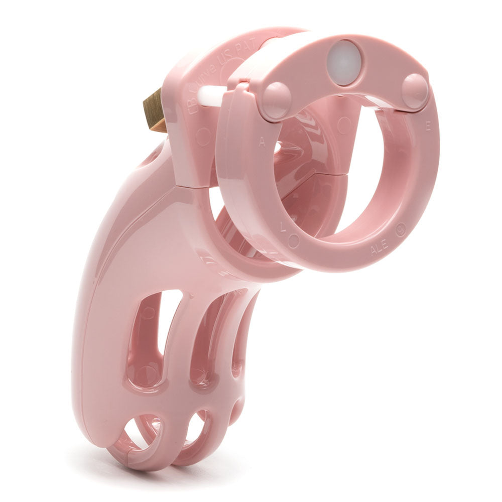 CB-X The Curve Chastity 3.75" Cock Cage Kit - Pink